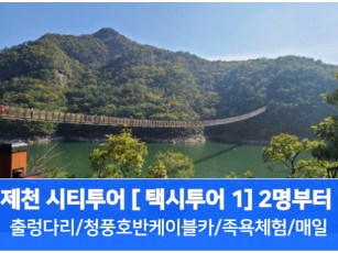 [KTX] 제천택시여행1( 옥순봉 출렁다리 / 청풍호반케이블카/ 족욕체험)-2명부터 (당일)