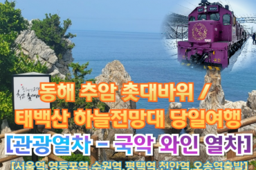 ﻿[국악와인열차-당일] [1월 24일] 동해 추암 촛대바위 / 태백산 하늘전망대 기차여행 [서울역,영등포역, 수원역, 평택역, 천안역 오송역,제천역]