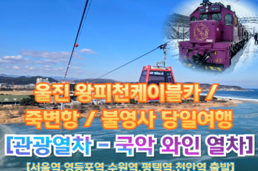 [국악와인열차-당일] 울진 왕피천케이블카 / 죽변항 / 불영사 (당일) 5월 24일(일),  [서울역,영등포역,수원역,평택역,천안역]